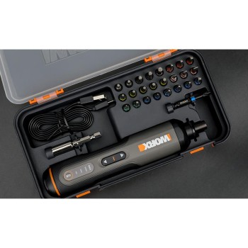 WORX WX240 4Volt/1.5Ah. Li-ion Akıllı Şarjlı Tornavida + 26 adet Bits Uç WORX WX240 4Volt/1.5Ah. Li-ion Akıllı Şarjlı Tornavida + 26 adet Bits Uç