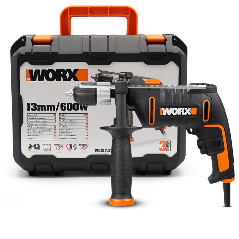 WORX WX317.2 600Watt 13mm Profesyonel Darbeli Matkap WORX WX317.2 600Watt 13mm Profesyonel Darbeli Matkap