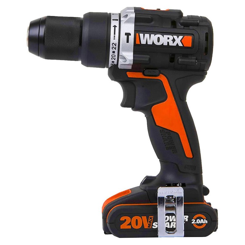 WORX WX352 20Volt/2.0Ah Li-ion Çift Akülü Kömürsüz Profesyonel Şarjlı Darbeli Matkap WORX WX352 20Volt/2.0Ah Li-ion Çift Akülü Kömürsüz Profesyonel Şarjlı Darbeli Matkap