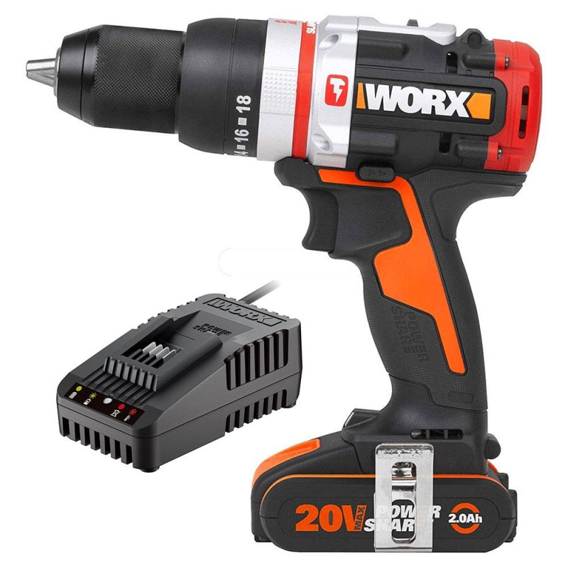 WORX WX354.9C 20Volt/2.0Ah Li-ion Tek Akülü Kömürsüz Profesyonel Darbeli Şarjlı Matkap WORX WX354.9C 20Volt/2.0Ah Li-ion Tek Akülü Kömürsüz Profesyonel Darbeli Şarjlı Matkap