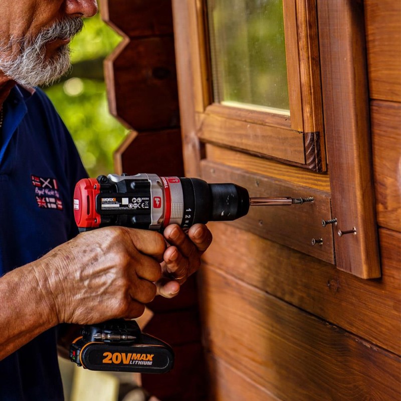 WORX WX354.9C 20Volt/2.0Ah Li-ion Tek Akülü Kömürsüz Profesyonel Darbeli Şarjlı Matkap WORX WX354.9C 20Volt/2.0Ah Li-ion Tek Akülü Kömürsüz Profesyonel Darbeli Şarjlı Matkap