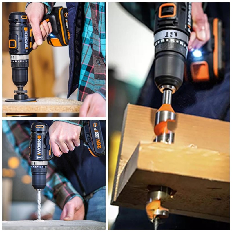 WORX WX370.1 20Volt/2.0Ah. Li-ion Çift Akülü Profesyonel Şarjlı Darbeli Matkap WORX WX370.1 20Volt/2.0Ah. Li-ion Çift Akülü Profesyonel Şarjlı Darbeli Matkap
