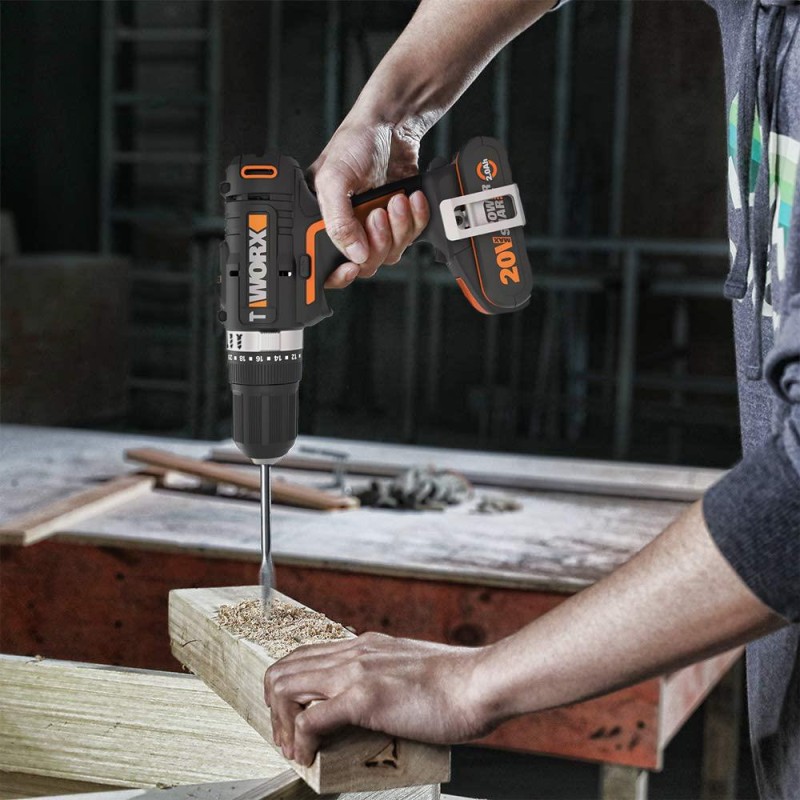 WORX WX370.1 20Volt/2.0Ah. Li-ion Çift Akülü Profesyonel Şarjlı Darbeli Matkap WORX WX370.1 20Volt/2.0Ah. Li-ion Çift Akülü Profesyonel Şarjlı Darbeli Matkap