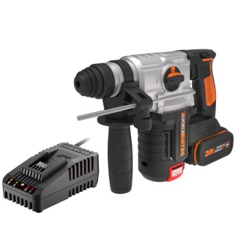 WORX WX380.9C 20Volt 2.0Ah. 2.2J Li-ion Tek Akülü Şarjlı Profesyonel SDS-Plus Pnömatik Kırıcı/Delici WORX WX380.9C 20Volt 2.0Ah. 2.2J Li-ion Tek Akülü Şarjlı Profesyonel SDS-Plus Pnömatik Kırıcı/Delici