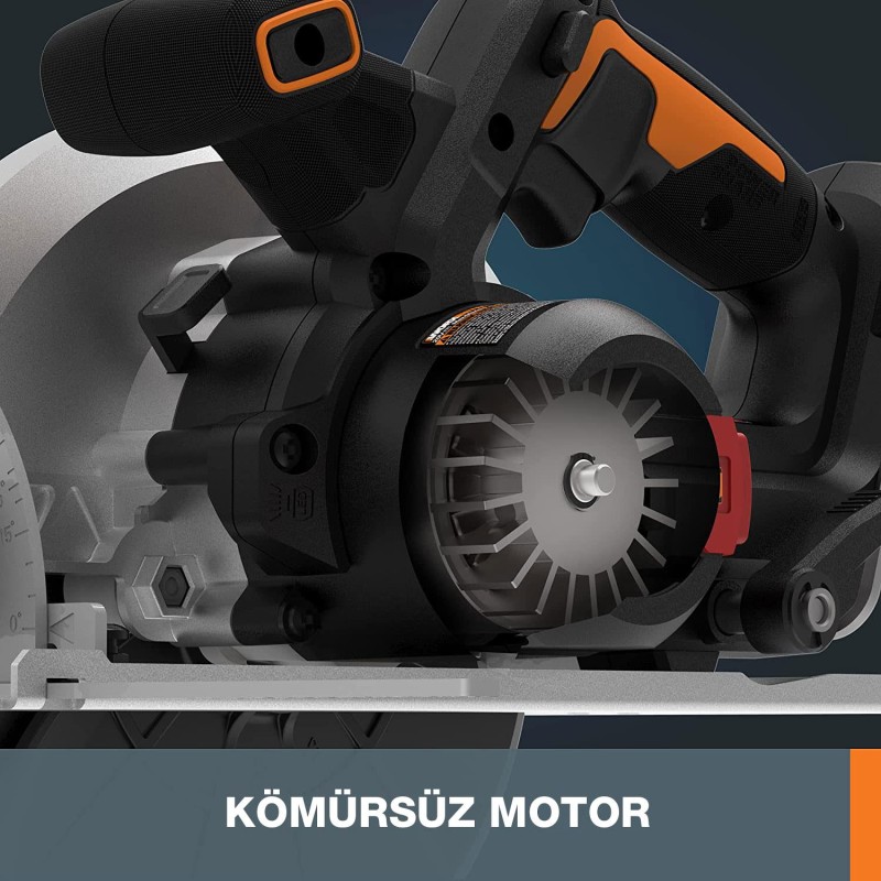 WORX WX520 20Volt 4.0Ah. Li-ion Kömürsüz Profesyonel Daire Testere WORX WX520 20Volt 4.0Ah. Li-ion Kömürsüz Profesyonel Daire Testere