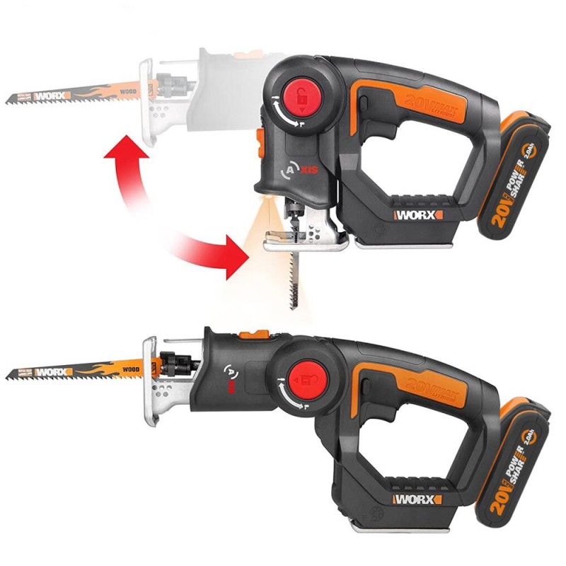 WORX WX550 20Volt 2.0Ah. Li-ion Profesyonel Dekupaj ve Tilki Kuyruğu Testere WORX WX550 20Volt 2.0Ah. Li-ion Profesyonel Dekupaj ve Tilki Kuyruğu Testere