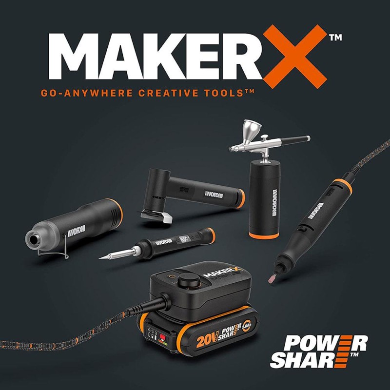 WORX WX747.9 MAKERX 20Volt Kömürsüz Profesyonel Mini Üfleyici (Akü Dahil Değildir) WORX WX747.9 MAKERX 20Volt Kömürsüz Profesyonel Mini Üfleyici (Akü Dahil Değildir)