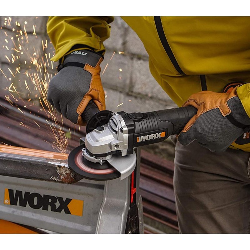 WORX WX812.9C 20Volt 2.0Ah. 125mm Kömürsüz Profesyonel Tek Akülü Şarjlı Avuç Taşlama WORX WX812.9C 20Volt 2.0Ah. 125mm Kömürsüz Profesyonel Tek Akülü Şarjlı Avuç Taşlama