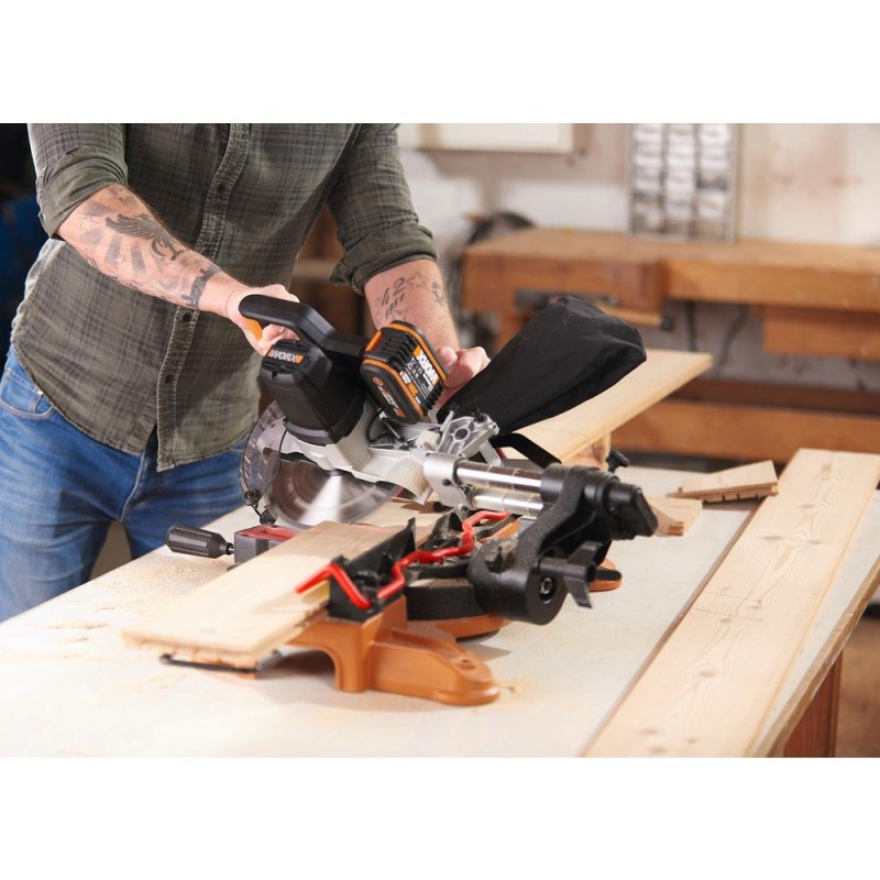 WORX WX845.9 20Volt 216MM Profesyonel Kızaklı Gönye Kesme (Akü Dahil Değildir) WORX WX845.9 20Volt 216MM Profesyonel Kızaklı Gönye Kesme (Akü Dahil Değildir)